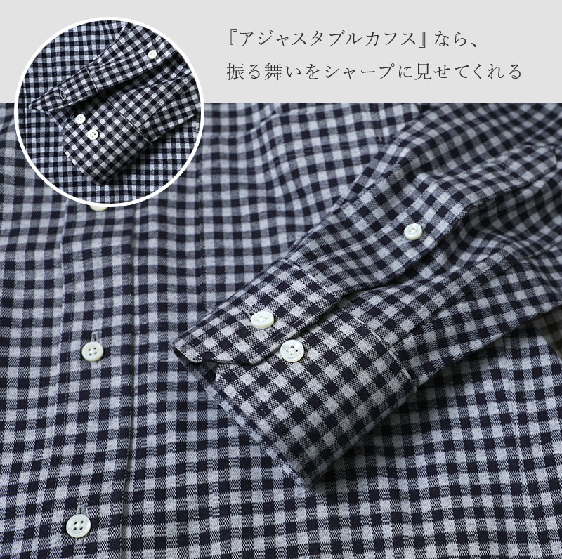 セール】日本製ギンガムチェックボタンダウンシャツ(GW)（シャツ