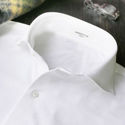 【INDUSTYLE TOKYO】軽くて柔らかい動体裁断ニットシャツ メンズ　長袖 トリコット鹿の子  ［胸ポケット：なし］【ご注文から１～３営業日以内出荷】