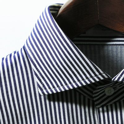 INDUSTYLE TOKYO】動体裁断シャツ ふわふわ ロンドンストライプ